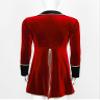 Hansber Women's Halloween Velvet Steampunk Tailcoat Cosplay Costume Circus Ringmaster Blazer Jacket Carnival Dress Up Red Large view 4