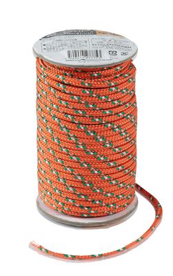 Captain Stag UA-4538 Tent Tarp Parts, Rope, Tent Rope, Guide Rope, Colored Rope, Diameter 0.2 inches (5 mm) x 65.6 ft (20 m), Orange