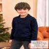 Ryannology Toddler Baby Boys Girls Sweater Shawl-Collar V Neck Pullover Sweaters Cable Kintted Photoshoot Outfits view 2