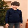 Ryannology Toddler Baby Boys Girls Sweater Shawl-Collar V Neck Pullover Sweaters Cable Kintted Photoshoot Outfits view 3