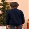 Ryannology Toddler Baby Boys Girls Sweater Shawl-Collar V Neck Pullover Sweaters Cable Kintted Photoshoot Outfits view 4