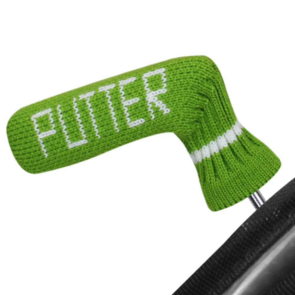 Scott Edward Blade Putter Cover Knitted, 1 Piece in Pack, Fits Golf Blade Putters Cute and Soft (Lime Green)
