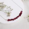 Gempires Natural Red Garnet Crystal Necklace January Birthstone Gemstone Jewelry Hypoallergenic 18 Inch Silver Plated Handmade Dainty Necklaces For Women view 2