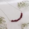 Gempires Natural Red Garnet Crystal Necklace January Birthstone Gemstone Jewelry Hypoallergenic 18 Inch Silver Plated Handmade Dainty Necklaces For Women view 3