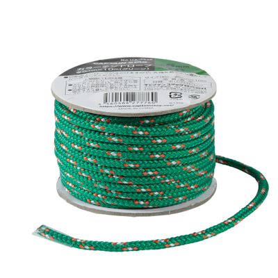 Captain Stag UA-4539 Tent Tarp Parts, Rope, Tent Rope, Guide Rope, Colored Rope, Diameter 0.2 inches (5 mm) x 32.8 ft (10 m), Green