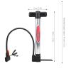VGEBY 10 Inch Portable Pump Aluminum Alloy Pump Mini Pump Cycling Hand Air Pump Ball Tire Inflator Tool Competitive Sports view 3