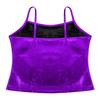 FEESHOW Little/Big Girls Shiny Metallic Camisole Tank Tops Party Fancy Vest Top Tee Shirts Sports Dance Costume Purple 11-12 view 3