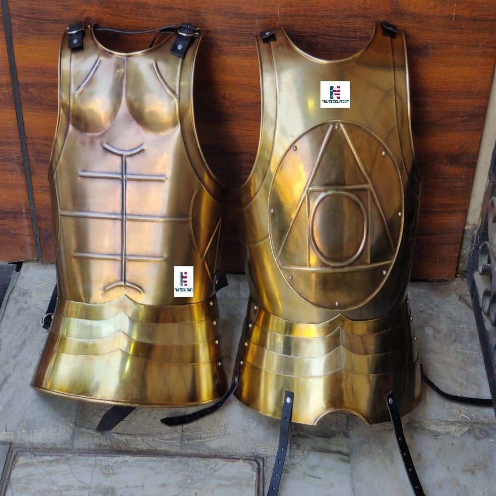 Medieval Knight LARP Body Armor Breastplate W/Tasset Wearable Helloween Costume (Breastplate W/Tasset)