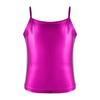 FEESHOW Little/Big Girls Shiny Metallic Camisole Tank Tops Party Fancy Vest Top Tee Shirts Sports Dance Costume Hot Pink 9-10 view 1