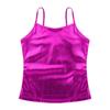 FEESHOW Little/Big Girls Shiny Metallic Camisole Tank Tops Party Fancy Vest Top Tee Shirts Sports Dance Costume Hot Pink 13-14 view 3