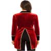 YONGHS Women's Velvet Tailcoat Circus Ringmaster Costume Steampunk Swallow-Tailed Blazer Jacket Coat Red X-Large view 3