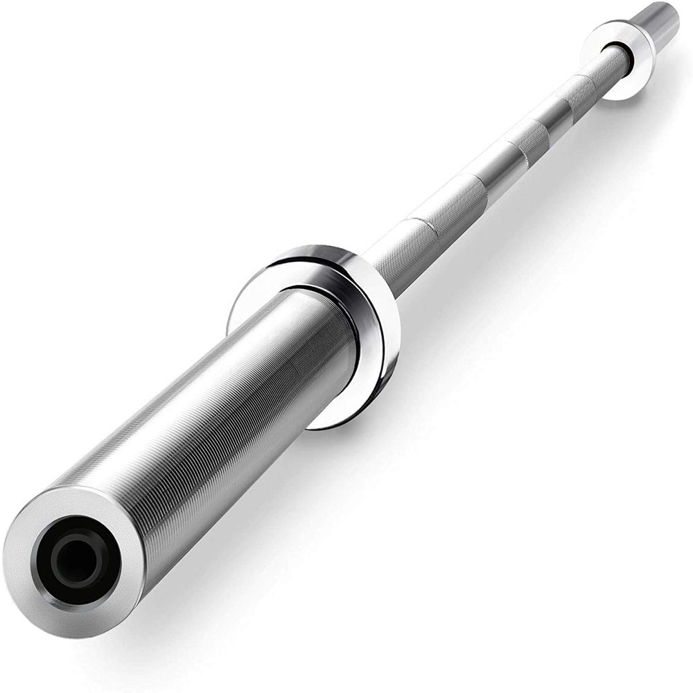 Olympic Training Barbell Bar, Super Curl Bar 4Ft/4.9Ft/7.2Ft with Copper Sleeve Multifunctional Barbell for Home Gym Weightlifting and Power Lifting (7.2 Ft Olympic Bar)