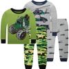 Dolphin&Fish Boys Pajamas Car Kids Sleepwear Toddler Clothes Sets Size 7 Green Gray view 1