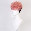 Anime Yuji Itadori Wig and Tattoo Sticker Cosplay Hair Wig Cap Pink Mixed Black Short Curly Party Halloween Props Accessory for adult view 3