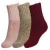 BomKinta Women Winter Solid Socks Thick Warm Wool Socks Cozy Crew Socks for Women Christmas Gift (3 Pairs) view 1