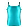Agoky Girls Shiny Metallic Ballet Dance Tank Tops Sleeveless Jazz Hip Hop Dance Tops Latin Dance Costume Ballerina Dancewear Lake Blue 8 Years view 1