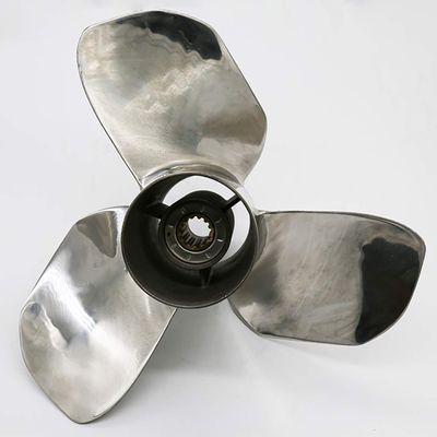 Flish Propeller OEM Upgrade 3 or 4 Blades Stainless Steel Outboard Propeller fit BRP,Johnson,EVINRUDE,OMC Stern Drive 40-50HP,13 Spline Tooth, RH (12 x 14)