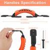 HLOGREE 4Pack Kayak Carry Handles, Kayaking Accessory Canoe Boat Side Mount Carry Handle Soft Rubber Replacement for Ocean, Lifetime, Pescador, Emotion Kayaks Suitcase Luggage Orange view 2