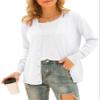 VIISHOW Women's V-Neck Button Down Knitwear Long Sleeve Soft Basic Knit Cardigan Sweater, Pure White, 3X-Large view 1