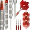 Unicorn Steel Tip Professional Darts Set | Core Striker Series Style 3 | 80% Natural Tungsten Barrels | 24 g view 1