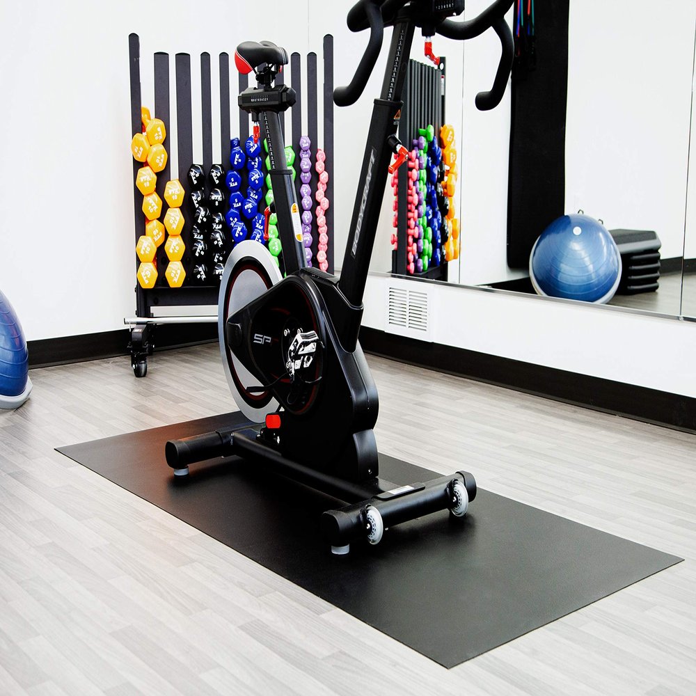 G-Floor Premium 36" x 84" Midnight Black Vinyl Exercise Equipment Mat - Waterproof and Scratch-Resistant Mat for Home Gyms and Beyond