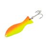 AL's Goldfish Lure Company, G300 Goldfish Freshwater Fishing Spoon Lure with Treble Hook for Trout, Salmon, Bass, Walleye, Northern Pike and Muskie. 1/2 oz. 2-3/4", #2 Hook, Chartreuse Orange view 1
