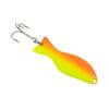 AL's Goldfish Lure Company, G300 Goldfish Freshwater Fishing Spoon Lure with Treble Hook for Trout, Salmon, Bass, Walleye, Northern Pike and Muskie. 1/2 oz. 2-3/4", #2 Hook, Chartreuse Orange view 3