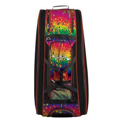 Boombah Beast Rolling Bat Bag 2.0-40" x 14" x 13" - Lava Multi - Holds 8 Bats, Glove and Shoe Compartments