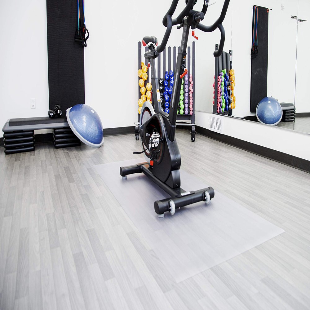 G-Floor Premium 36" x 84" Clear Vinyl Exercise Equipment Mat - Waterproof and Scratch-Resistant Mat for Home Gyms and Beyond