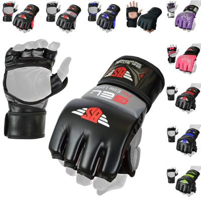 MMA Glove, Kickboxing Gloves, Sparring Gloves, Training Equipment, Fighting Glove for Mixed Martial-Arts, Adults Men & Women by BeSmart (Gray, X-Large)
