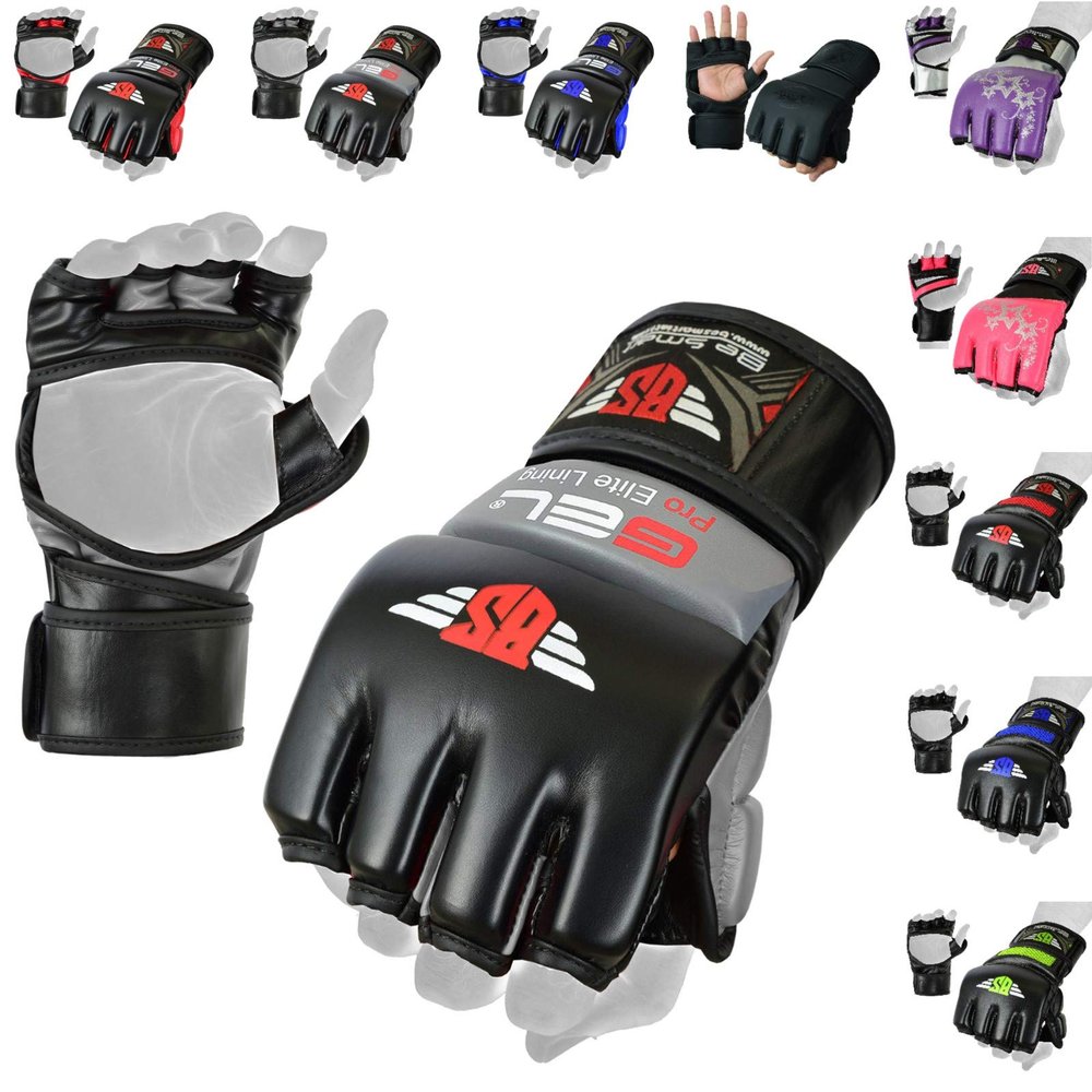 MMA Glove, Kickboxing Gloves, Sparring Gloves, Training Equipment, Fighting Glove for Mixed Martial-Arts, Adults Men & Women by BeSmart (Gray, X-Large)