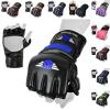 MMA Glove, Kickboxing Gloves, Sparring Gloves, Training Equipment, Fighting Glove for Mixed Martial-Arts, Adults Men & Women by BeSmart (Blue Mesh, Small) view 1