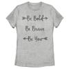Be Bold Be Brave Be You Arrows Motivational Missy Athletic Heather view 1