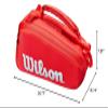 Wilson Super Tour Tennis Racket Bag - Red/White, Holds up to 6 Rackets view 4
