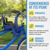 KaZAM Wallaby Center-Mounted Child Bike Seat - Front-Facing Toddler Seat with 5-Point Harness, Padded Dashboard, Adjustable Footrests - Compact Design, Plastic Shell - Classic, Navy Blue view 3