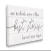 Stupell Industries Life's Best Stories Haven't Begun Phrase White Grey view 1