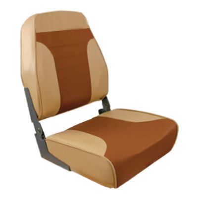 Springfield 1040668 Economy High-Back Folding Seat - Sand/Brown