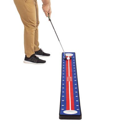 Patriotic Putting Mat - Red, White & Blue in 8in x 8ft