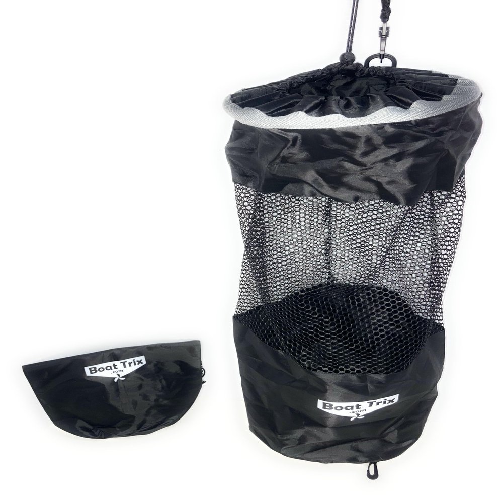 Boat Trash Bag Can Reuseable Washable Mesh and Nylon/Polyester by Boat Trix Multiple Sizes and Models (Slim Line, Medium)