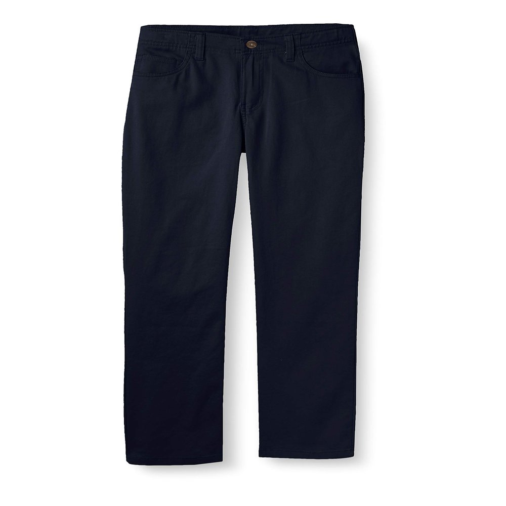 Chaps Boys School Uniform Stretch Twill 5 Pocket Pant, Navy, 4