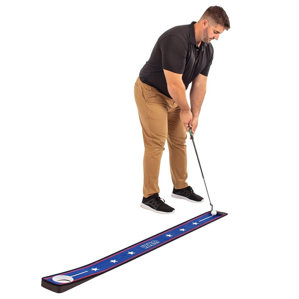 Patriotic Putting Mat - Red, White & Blue in 6in x 6ft