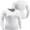 NELEUS Women's 3 Pack Compression Shirts Long Sleeve Yoga Athletic Running Shirts,V-Neck,Black/Blue/White,XL view 4