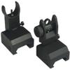 DB TAC INC Aluminum Black Color Iron Sights BUIS Front and Rear Flip Up for Picatinny/Weaver view 1