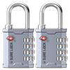 SURE LOCK TSA Accepted Combination Luggage Padlock for Gun Cases, Transporting Equipment Cases in Trade Show, Music and Medical Industries (2, Silver) view 1