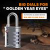 SURE LOCK TSA Accepted Combination Luggage Padlock for Gun Cases, Transporting Equipment Cases in Trade Show, Music and Medical Industries (2, Silver) view 2