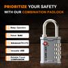 SURE LOCK TSA Accepted Combination Luggage Padlock for Gun Cases, Transporting Equipment Cases in Trade Show, Music and Medical Industries (2, Silver) view 4