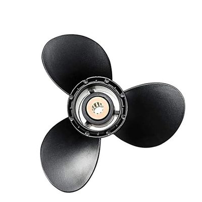 9 1/4 X 9 Aluminum Outboard Propeller 58100-93723-019 for Suzuki Motor 8-20HP,3 Blade Black 10 Spline Tooth R Rotation