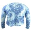CRAVE FAME Juniors' Cozy Ribbed Tie-Dyed Top - Robins Egg Large view 2