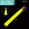 Trimming Shop 6 inch Glow Sticks Lanyard Premium Ultra Bright Glow in The Dark Rod Mega Party Pack of 25 (Yellow) for New Years Eve, Graduation Party, Camping view 2