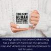 Funny Mug Joke Gag Gift - Womens This Is My Human Costume I'm Really An Orca Halloween Whale V-Neck T-Shirt 1003 11Oz Mugs Cups view 2